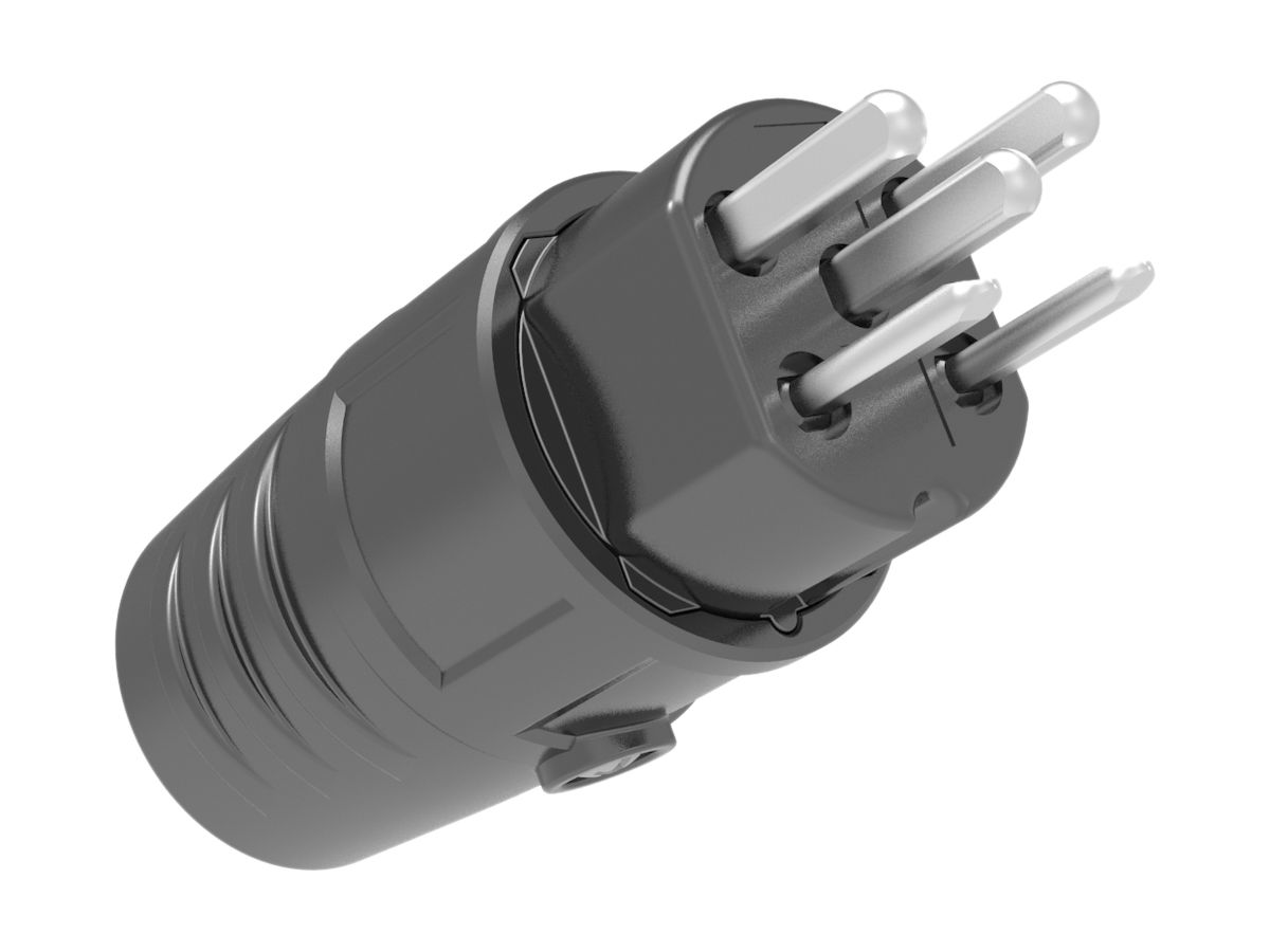 Stecker ELBRO T25 IP20 gummi schwarz