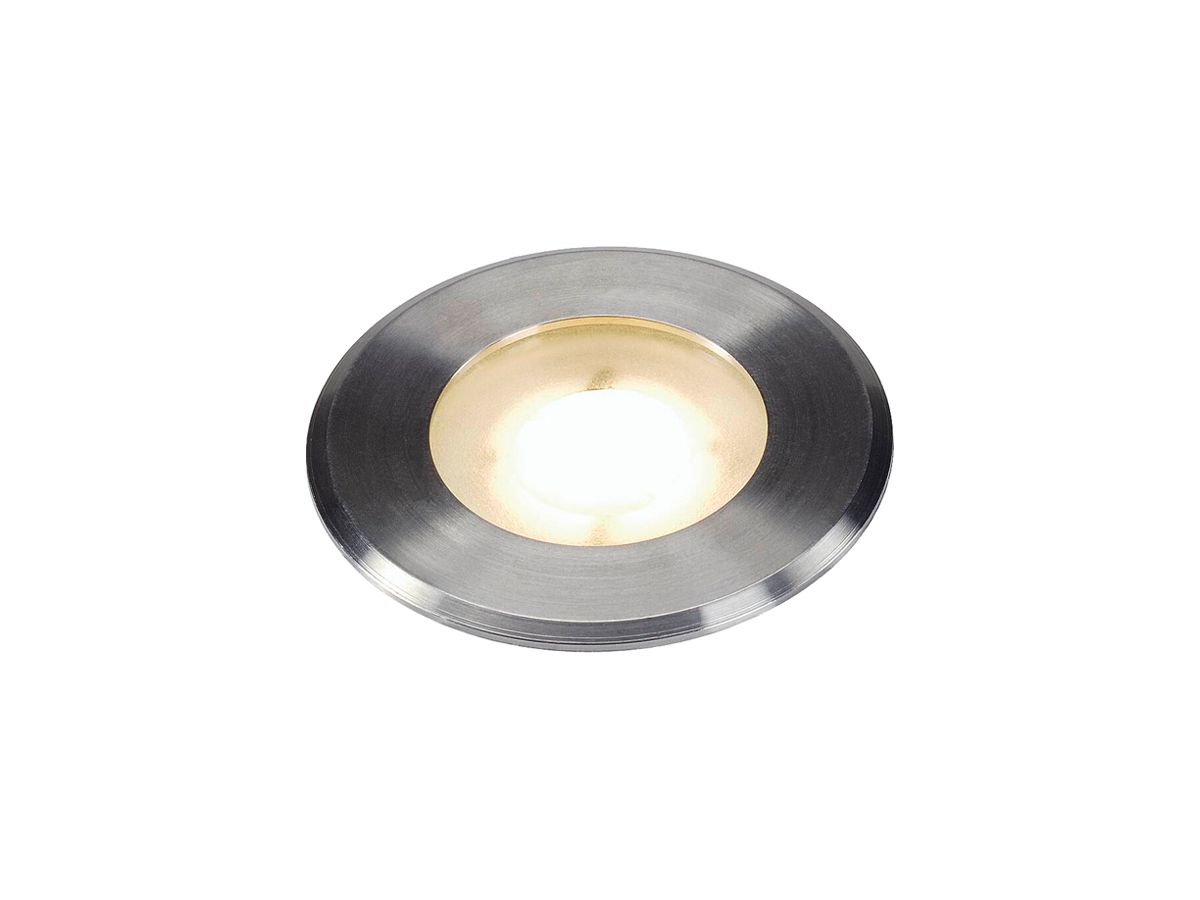 EB-LED-Bodenleuchte SLV DASAR FLAT Ø80mm 230V 3.5W 140lm 3000K IP67 Edelstahl