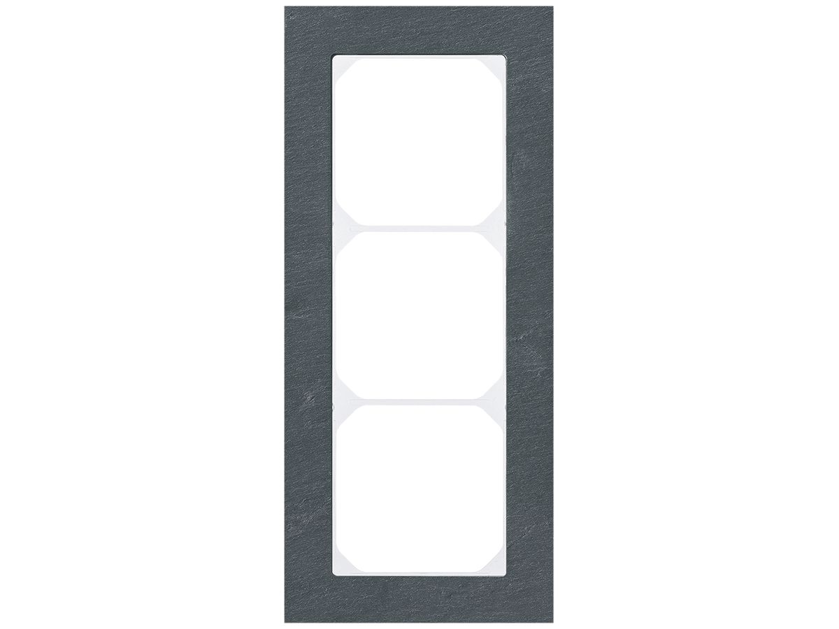 Abdeckrahmen KAL.art 3×1 214×94mm Schiefer schwarz