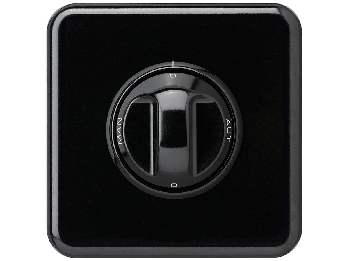 UP-Frontset 0-Aut-0-Man basico schwarz 86×86mm zu Drehschalter