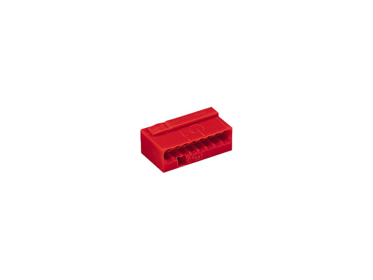 Verbindungsklemme WAGO MICRO für Draht 8×0.6…0.8mm rot