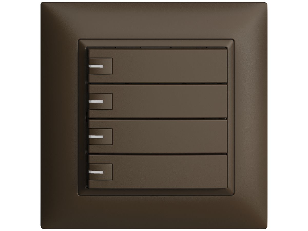 UP-Taster KNX 4-fach EDIZIOdue coffee RGB mit LED