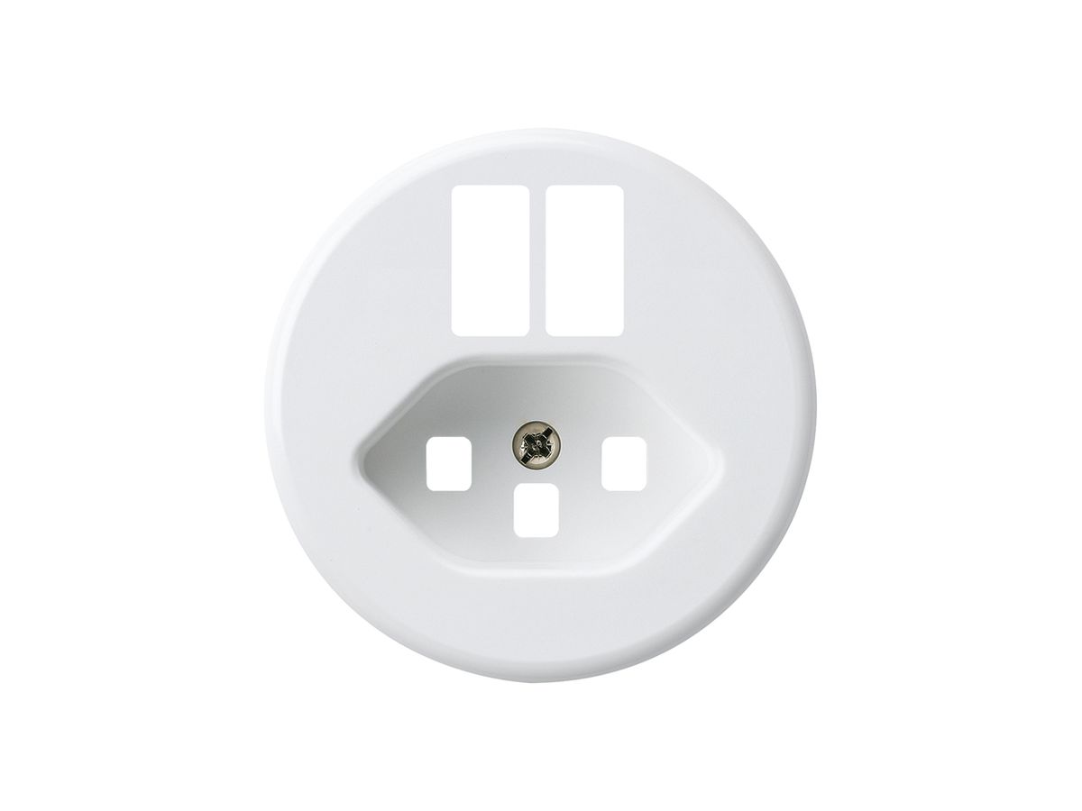 Frontscheibe basico H f.Steckdose 2×USB & Typ 23 weiss