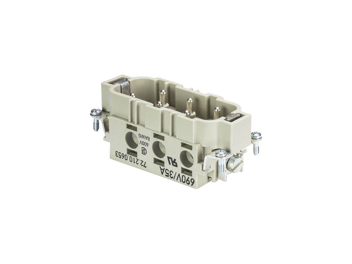 Steckereinsatz Wieland Electric revos POW STS 6 6,0 69 AG 6 35A 690V 2.5…6mm²