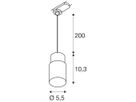 Pendelleuchte SLV PURI 2.0 Tube AD3PH GU10 1×6W DIM Ø55mm weiss
