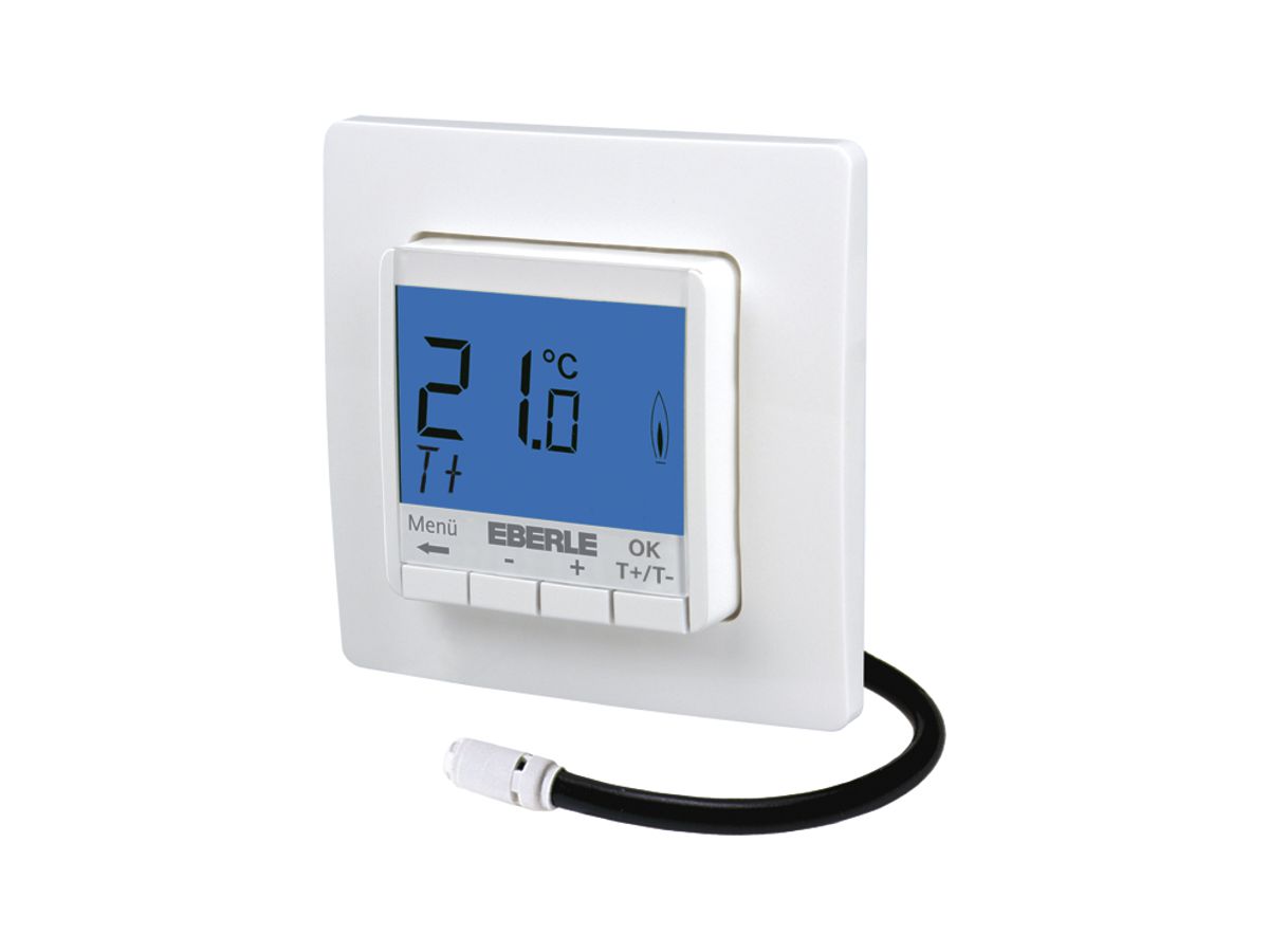 UP-Uhrenthermostat Eberle FITnp 3F, Display blau, 230V 1S 10…40°C, ws