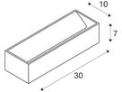 LED-Wandleuchte SLV LOGS IN L 19W 1500lm 2000…3000K 300×100×70mm weiss