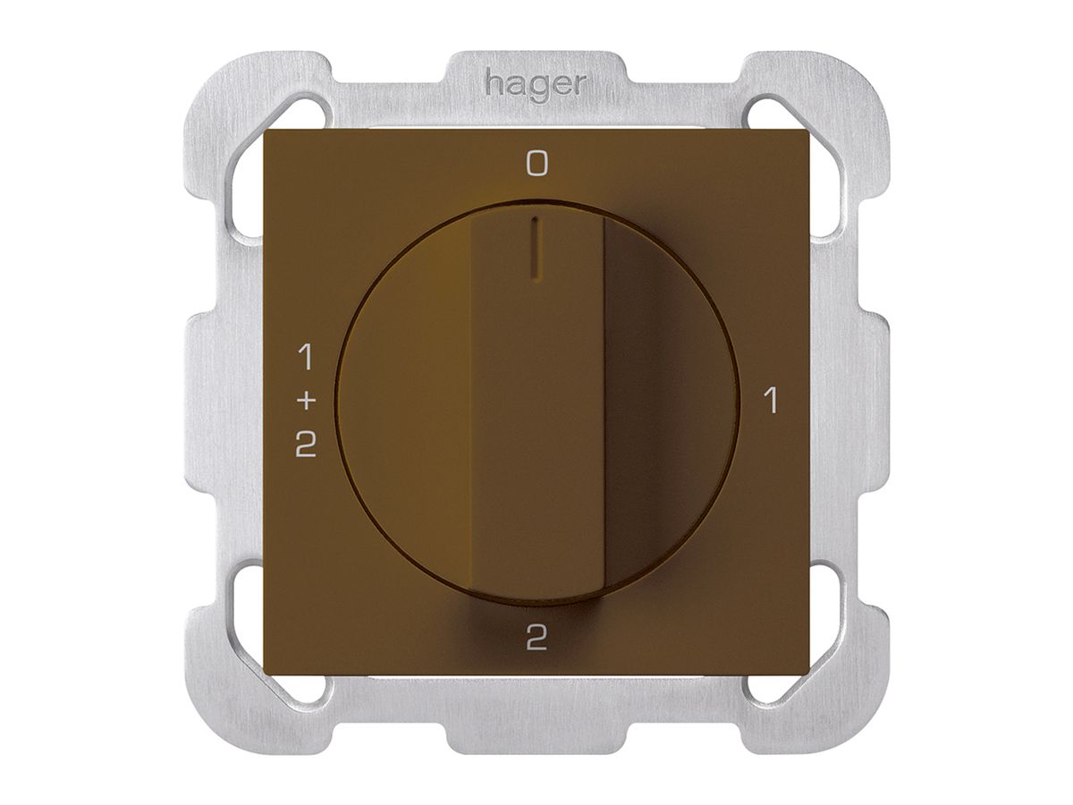 UP-Drehschalter kallysto 1/1L braun mit Drehgriff