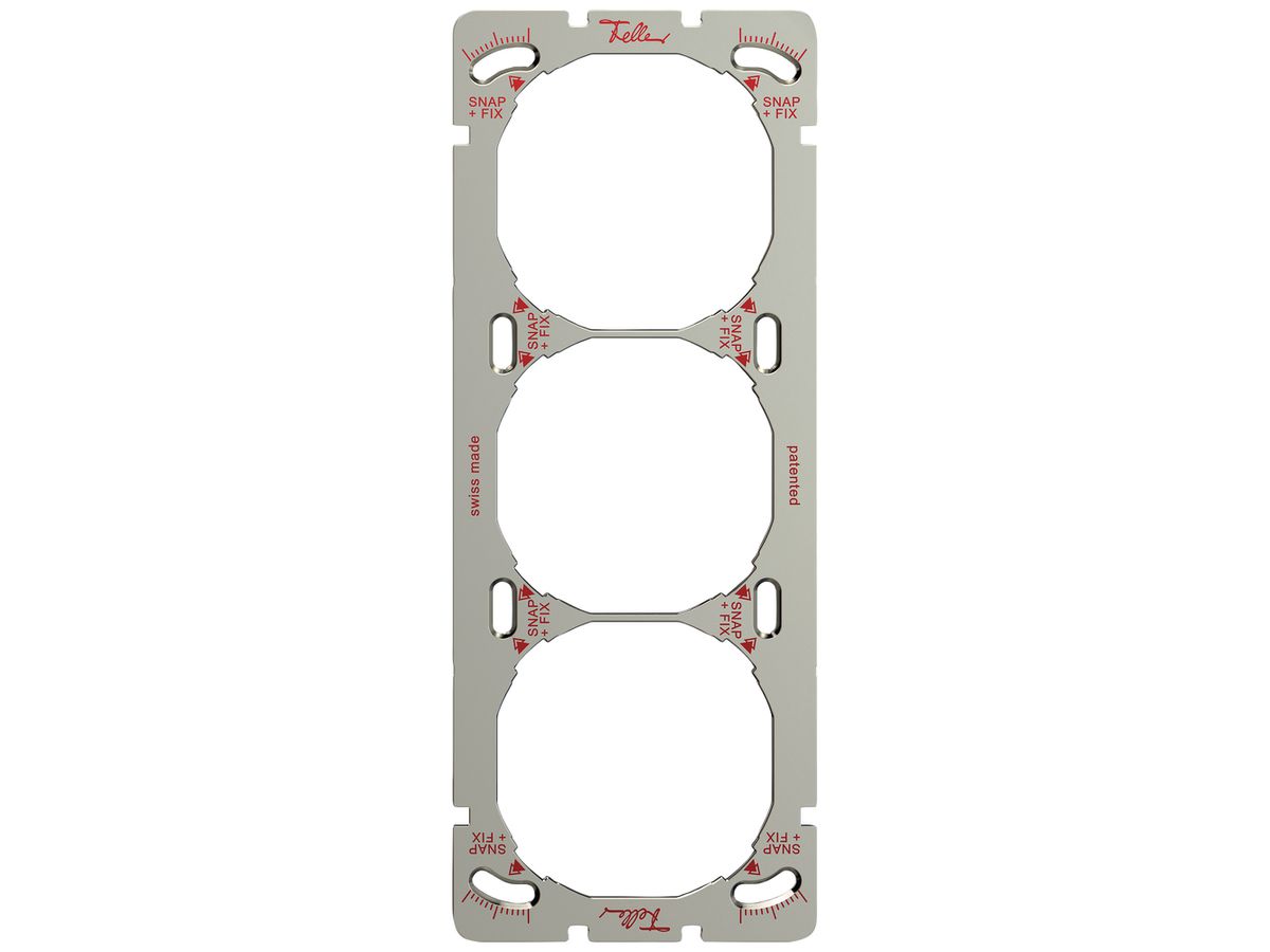 Befestigungsplatte mit SNAPFIX®-Befestigungssystem 3×1 oder 1×3 197×77mm