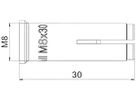Einschlagdübel BET EA II M8 Ø10×30mm St galvanisch/ elektrolytisch verz.