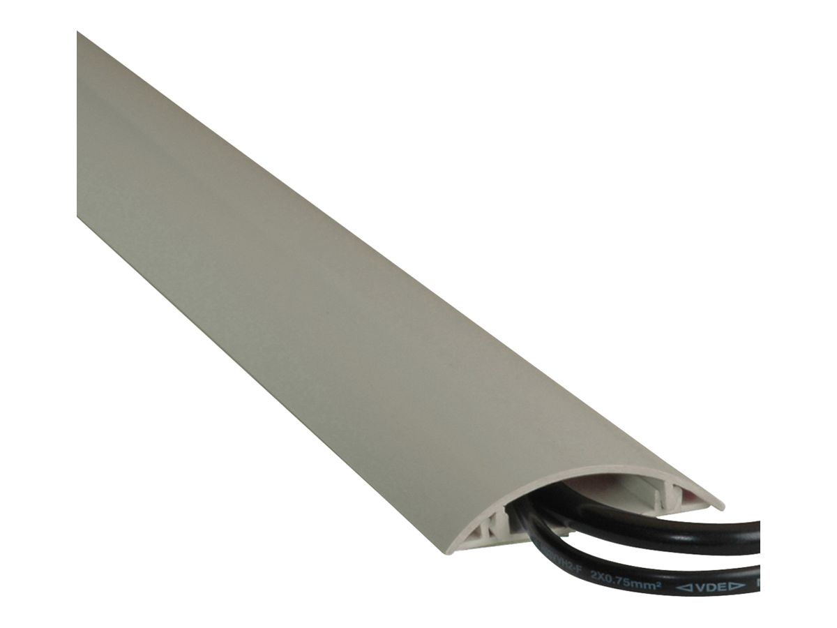 Aufboden-Leitungsführungskanal VALUE 1000×60×12mm gewölbt PVC grau