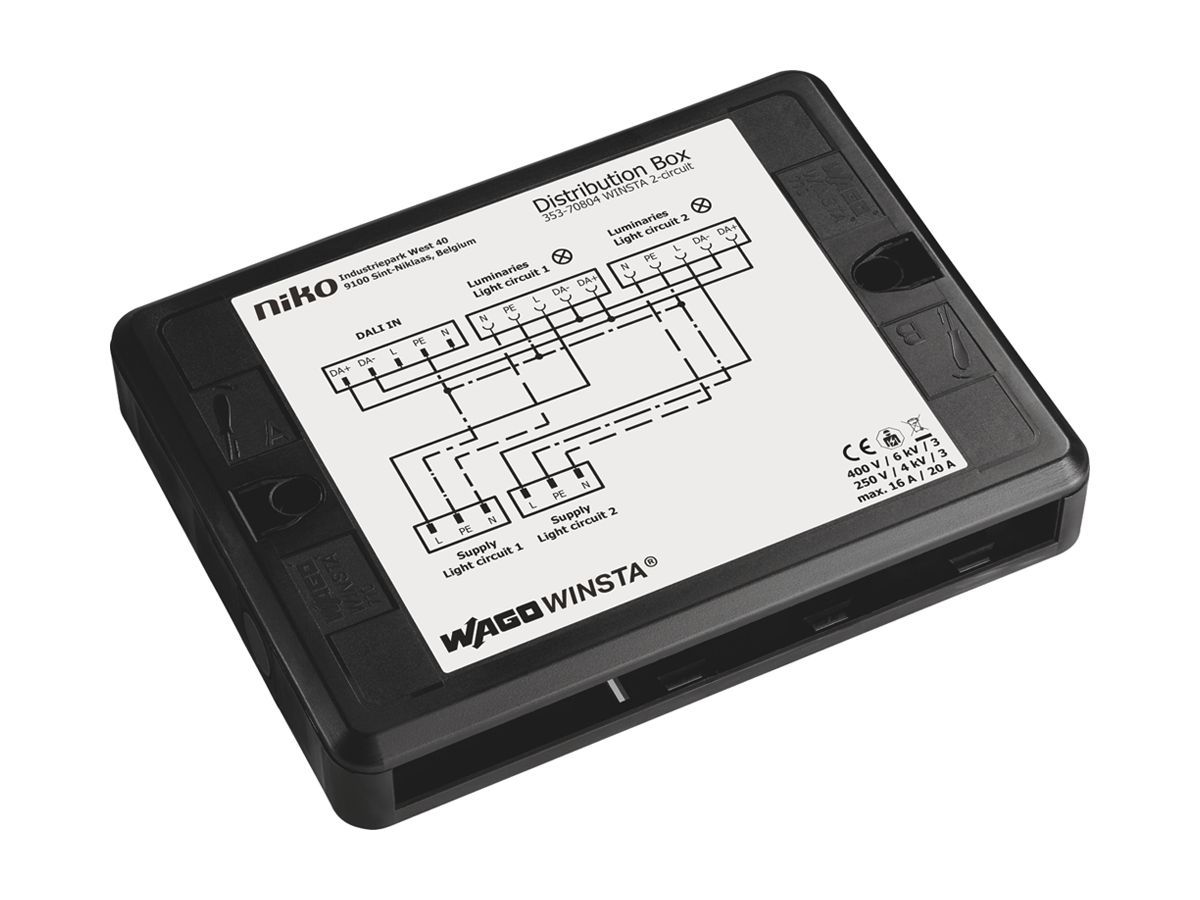 Verteilerbox WAGO WINSTA 2 Stromkreise, für P47/P48 DALI 2
