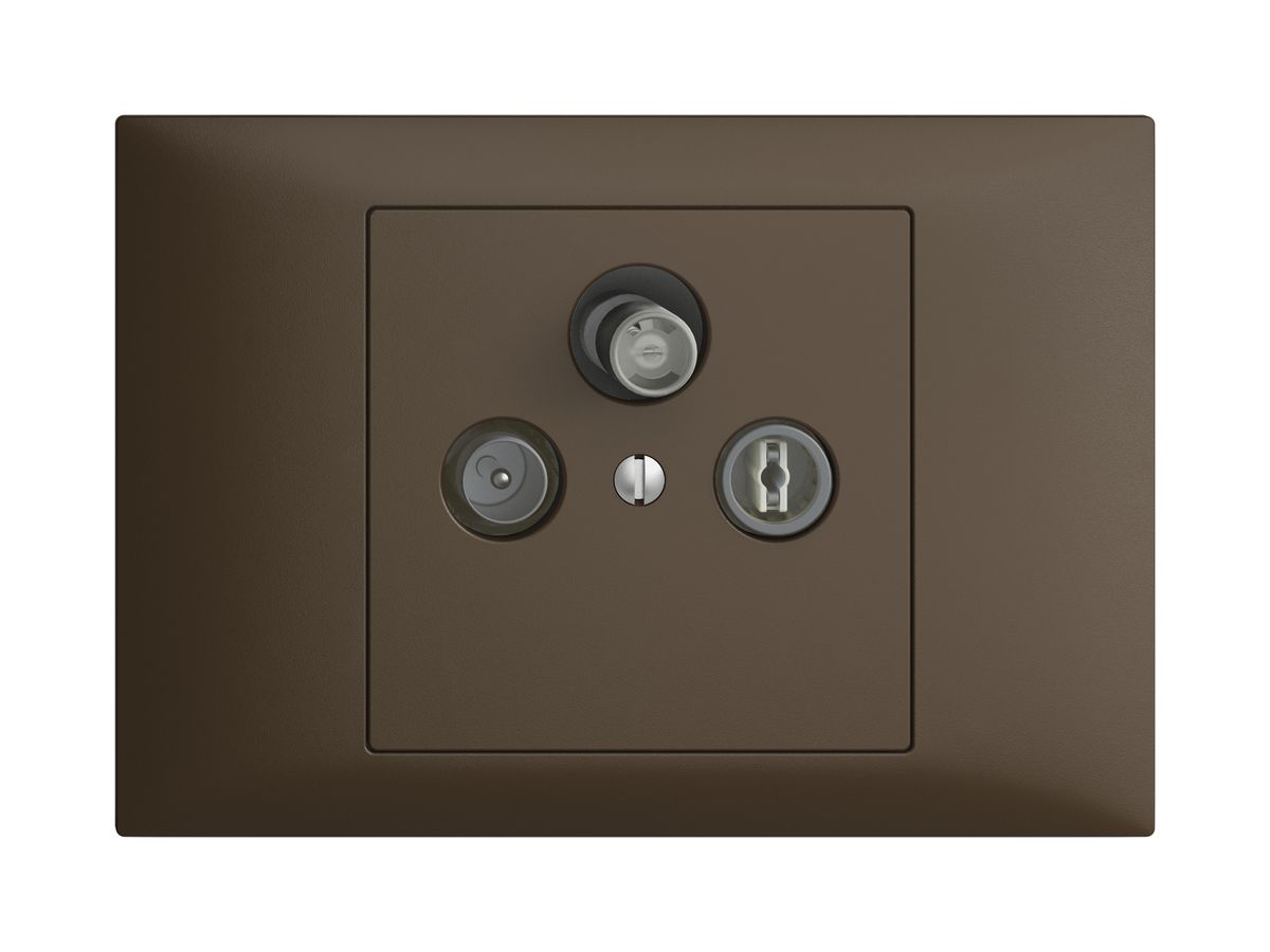 EB-Stichdose SAT/TV DB52 EDIZIOdue coffee mit IEC/F-Anschluss