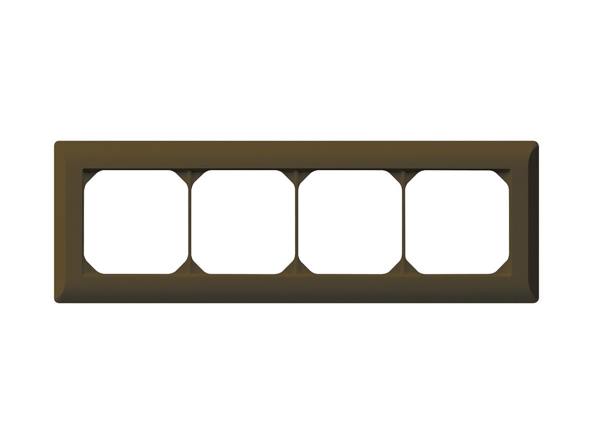 UP-Abdeckrahmen kallysto.line 1×4 braun horizontal 92×272mm