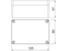 Leergehäuse BET Mx SGR 125×80×57mm Alu IP66 silbergrau