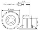 UP-Präsenzmelder ESYLUX PD-FLAT 360i/8 RW, mit WINSTA Code A/S, weiss