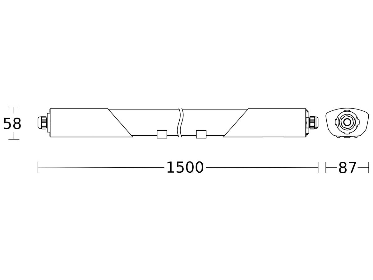 LED-Feuchtraumleuchte Steinel RS PRO HF 50W 5940lm 840 IP66 DIM
