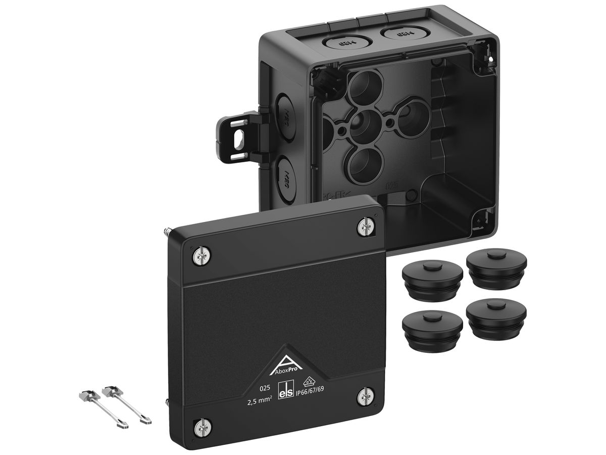 AP-Abzweigdose Spelsberg Abox Pro 025 AB-L/sw 92×92×60mm IP69 sz