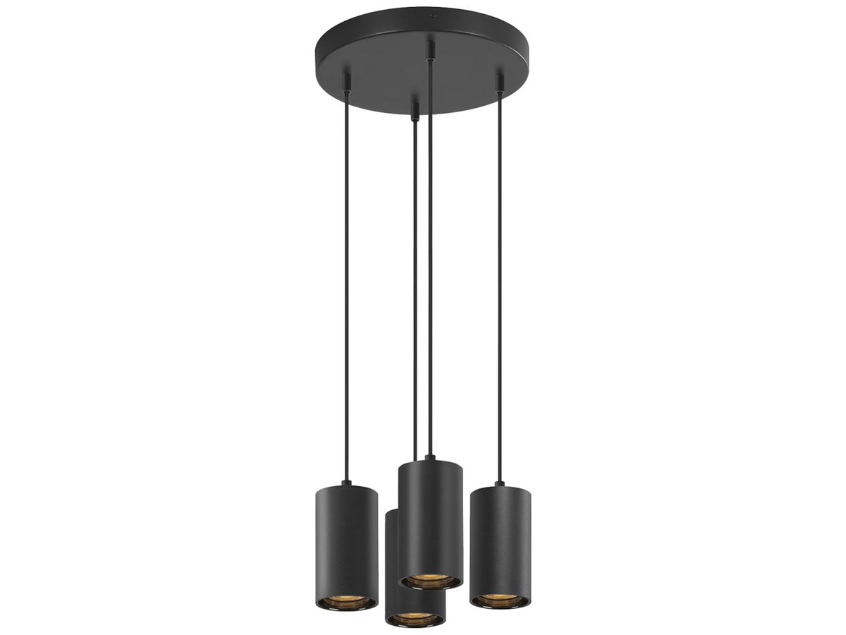 Pendelleuchte SLV ASTO TUBE GU10 4×10W direkt Ø70×125mm schwarz