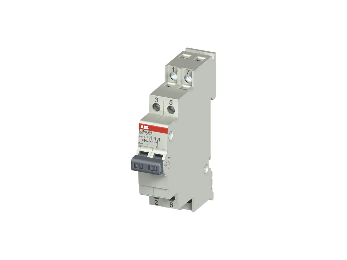 REG-Gruppenschalter ABB E214, 25A/250V 2L 2W, 1TE, "I-0-II"