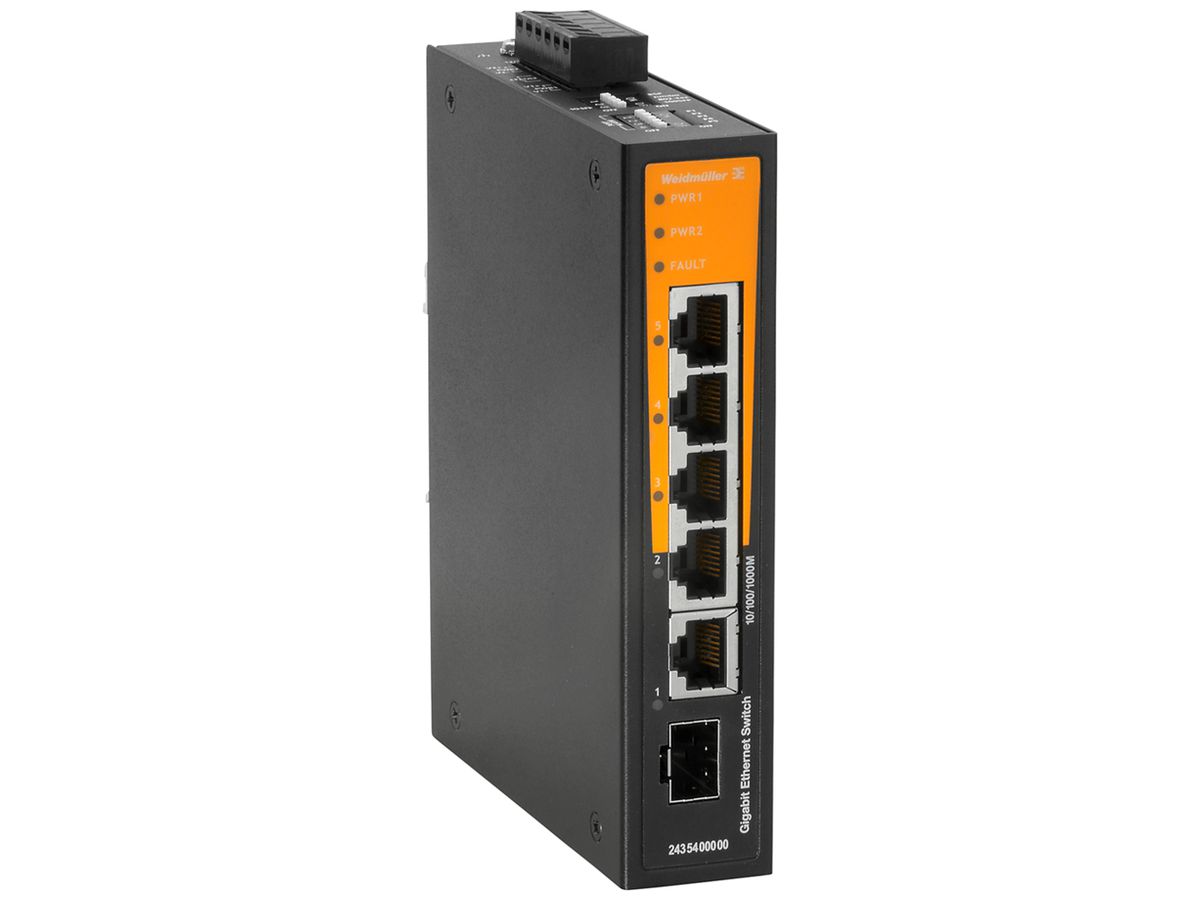 Switch Weidmüller IE-SW-BL05T-4GT-1GS 4×RJ45 GbE+1×RJ45/SFP GbE unmanaged