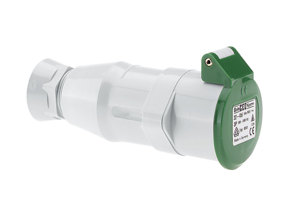 Kupplung CEE Bals 3P 32A <50V 4h grün IP44 vernickelt SK