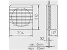 Fenster-/Wandventilator XPELAIR GX-9 Ø257mm reversierbar hellgrau