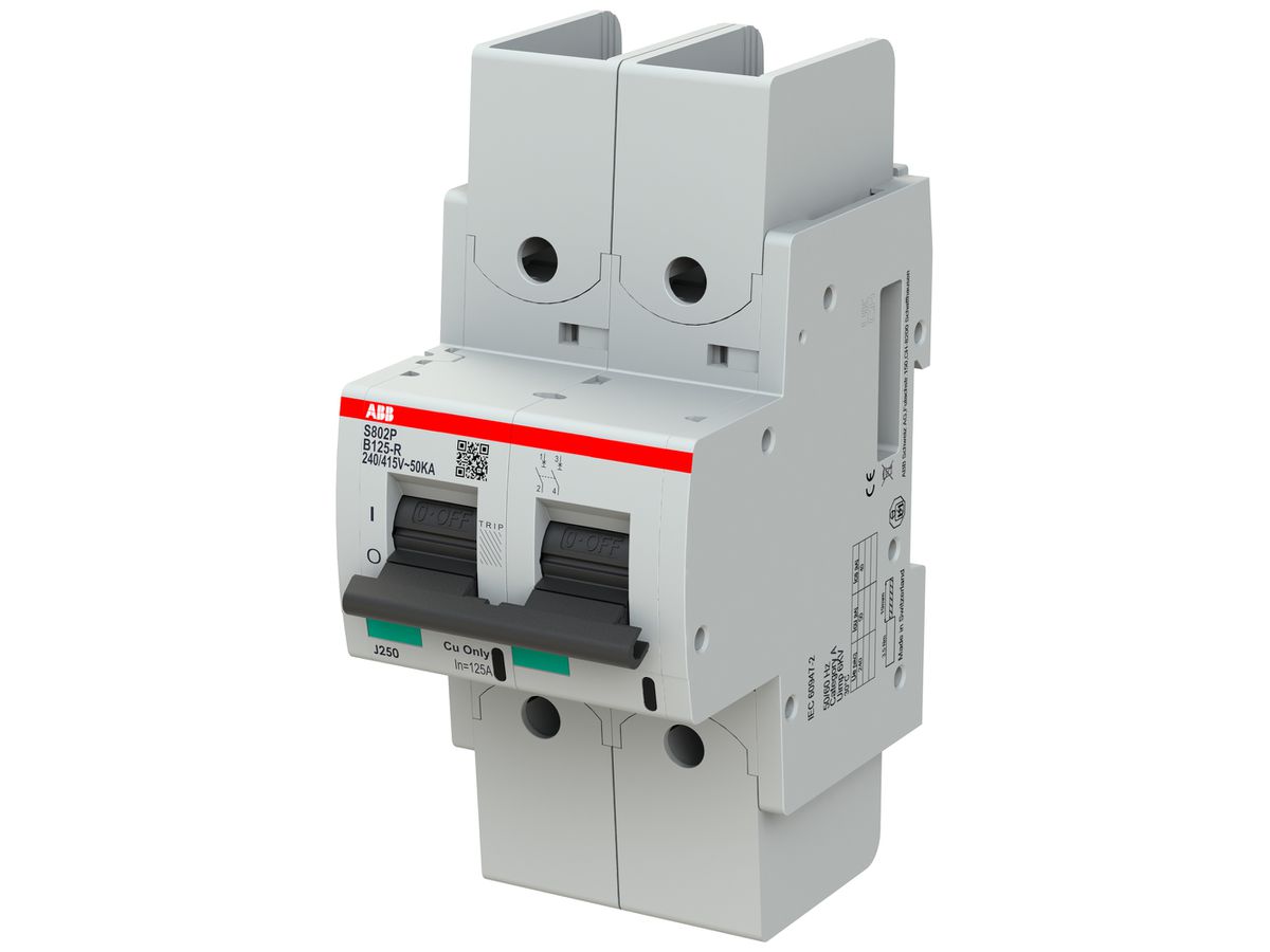 Leitungsschutzschalter ABB S802P-B125-R 2P 400V B-125A 50kA 3.5TE