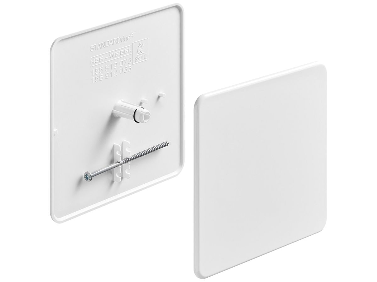 Steckdeckel HSB 130×130mm Grösse 2/3 weiss halogenfrei