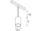 LED-Pendelleuchte SLV NUMINOS XS 48V AD 8.7W 720lm 940 DALI Ø50 weiss/schwarz