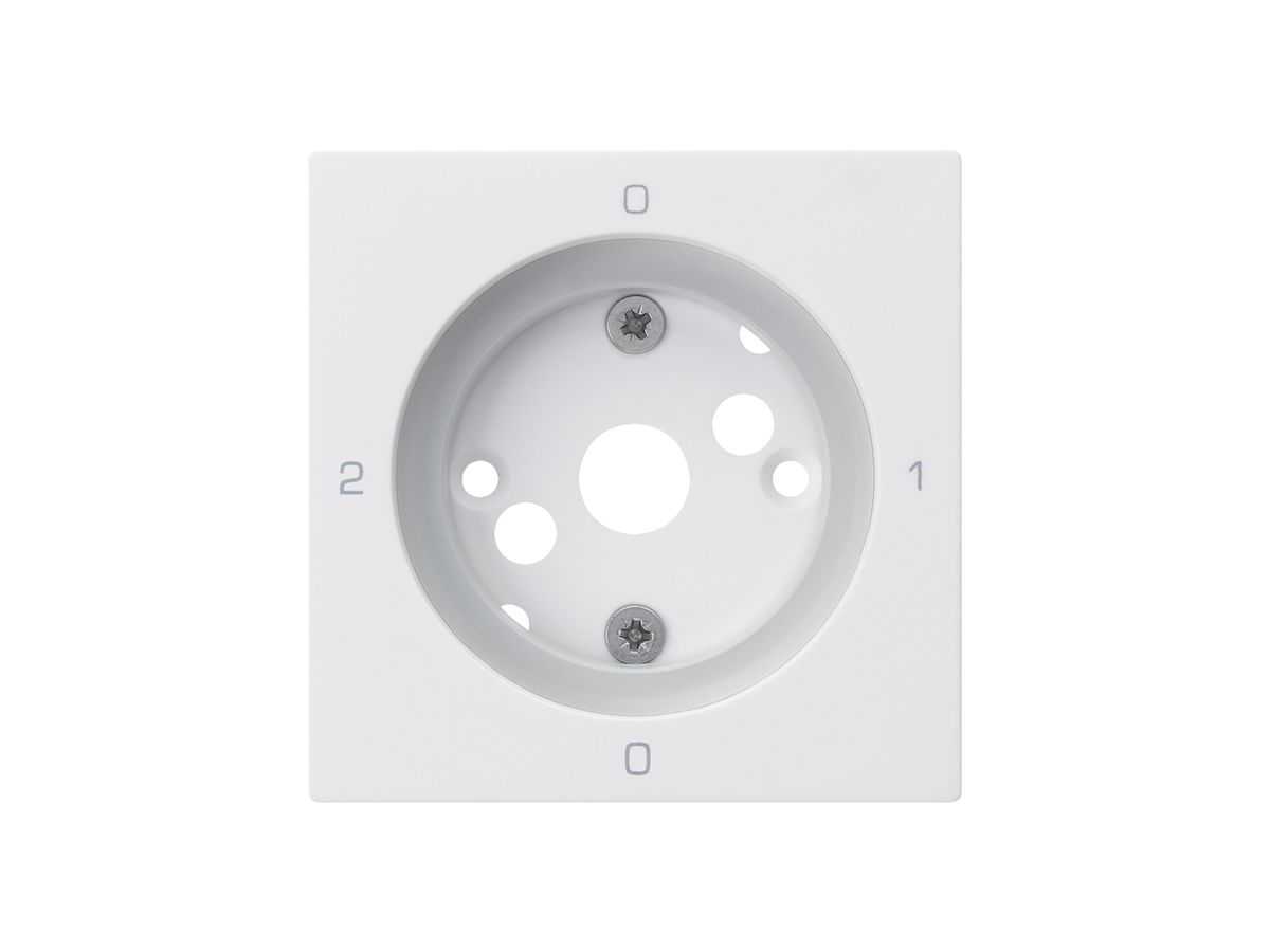 Frontplatte kallysto 0-1-0-2 60×60mm für Drehschalter S2 weiss