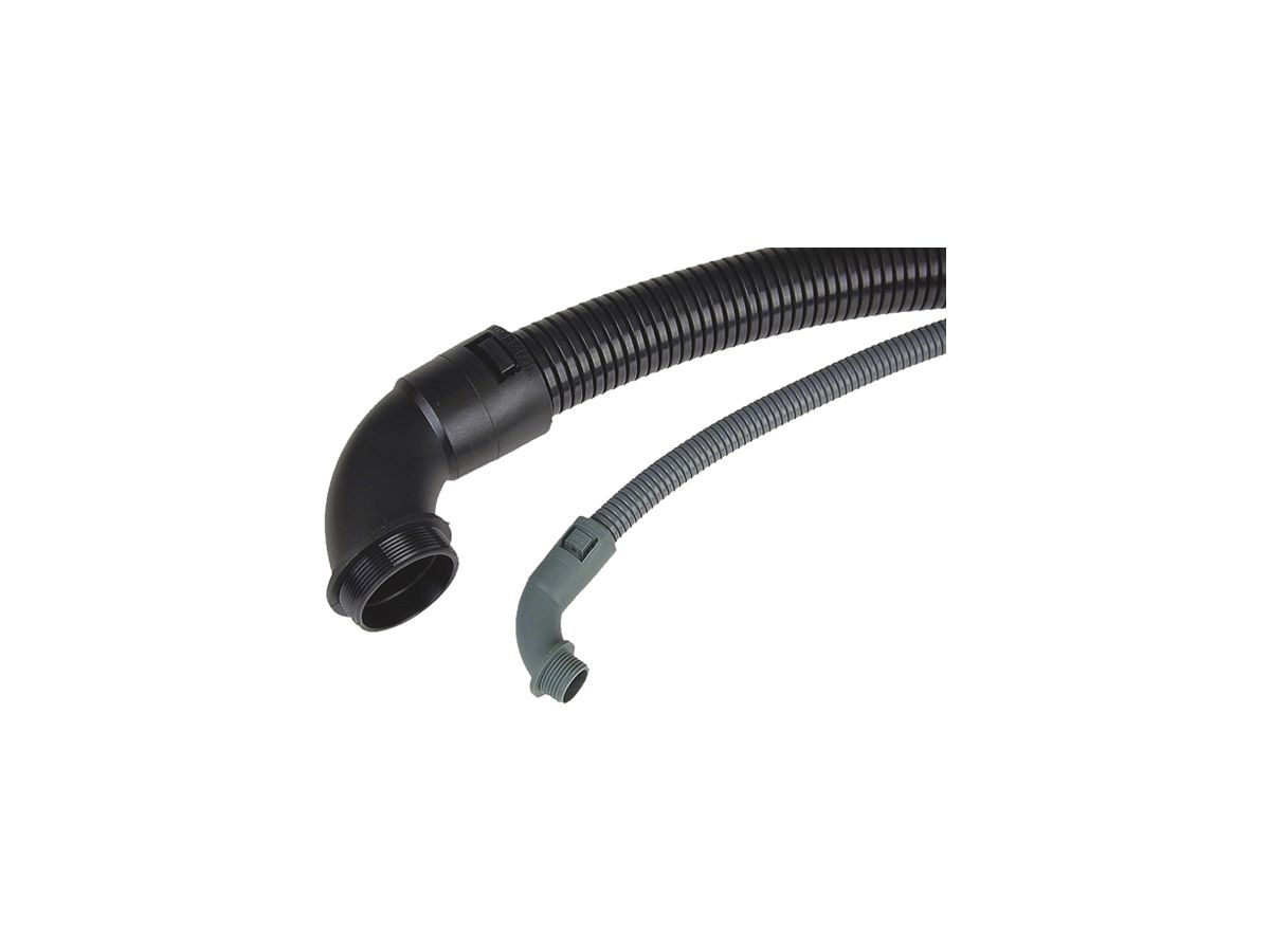 Schlauchverschraubung 90° Plica ADAPTALOK, PG11 Ø12mm Polyamid schwarz IP66