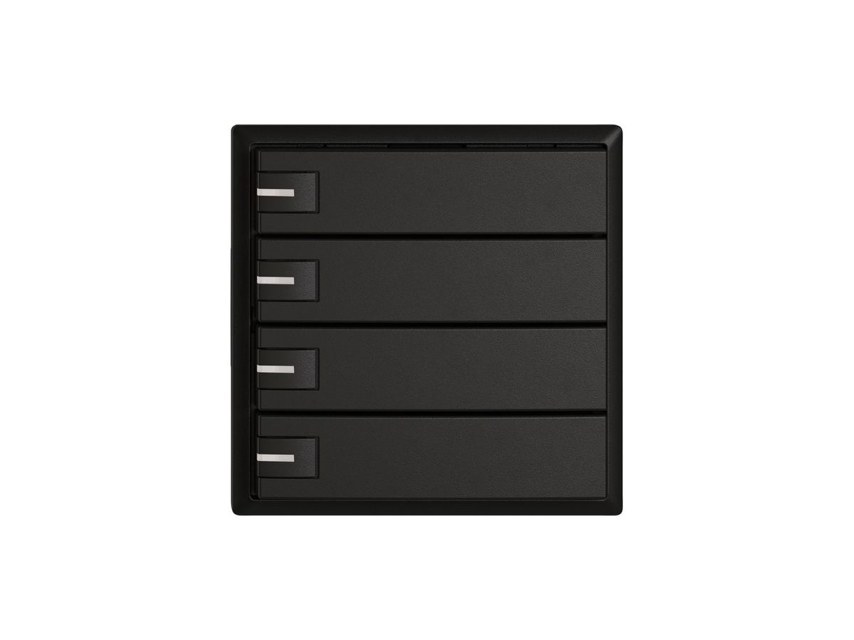 KNX-Taster RGB EDIZIO.liv SNAPFIX® Temperaturfüh.RGB-LED 4×T 1-Tbed.sz
