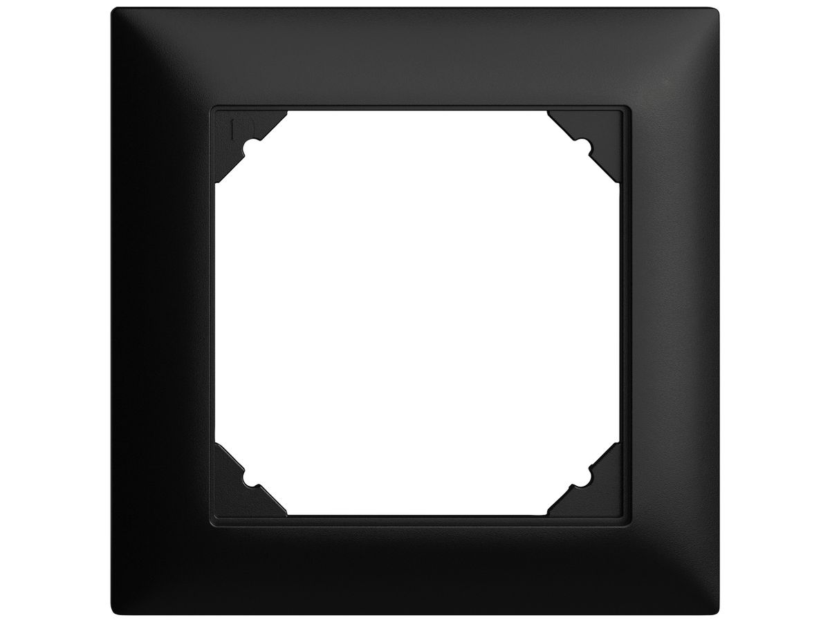 UP-Kopfzeile EDIZIOdue SNAPFIX® 1×1 horizontal und vertikal 88×88mm schwarz