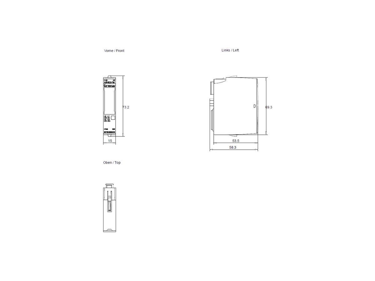 SPS-Elektronikmodul Siemens SIMATIC ET200SP F-DQ 4×24VDC/2A PM HF A0