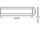 Decken-Einbaurahmen ESYLUX für BOARDLIGHT 1200, weiss