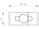 Eckverbinder Bettermann mit Schraube M6×20mm zu Gitterkanal