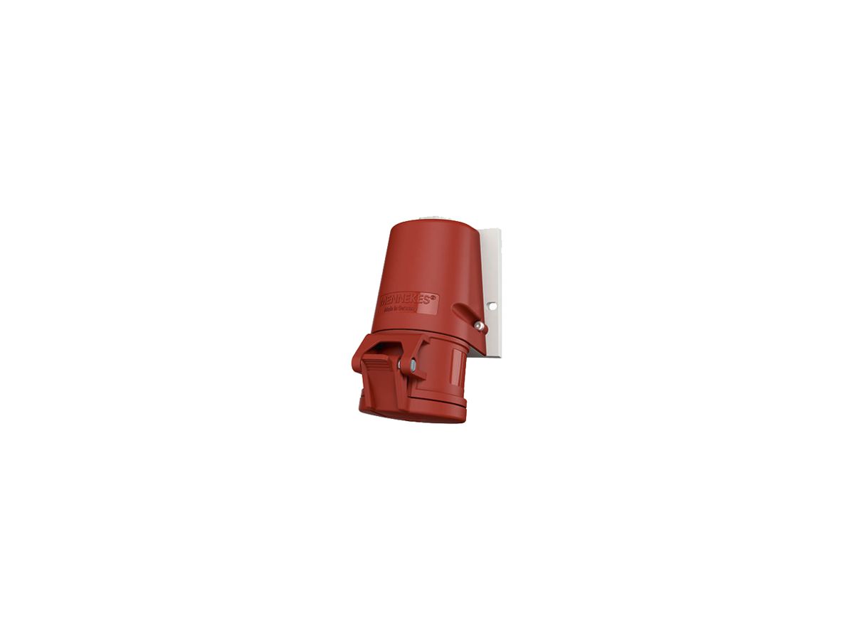 Wandsteckdose CEE 16A 4P 6h 400V rot Mennekes