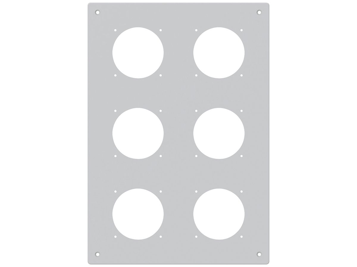 UP-Montageplatte robusto 3×2 Aluminium, grau