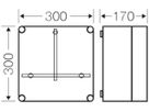 Zählergehäuse Hensel Mi, 300×300×170mm, Zählereinbautiefe 146mm