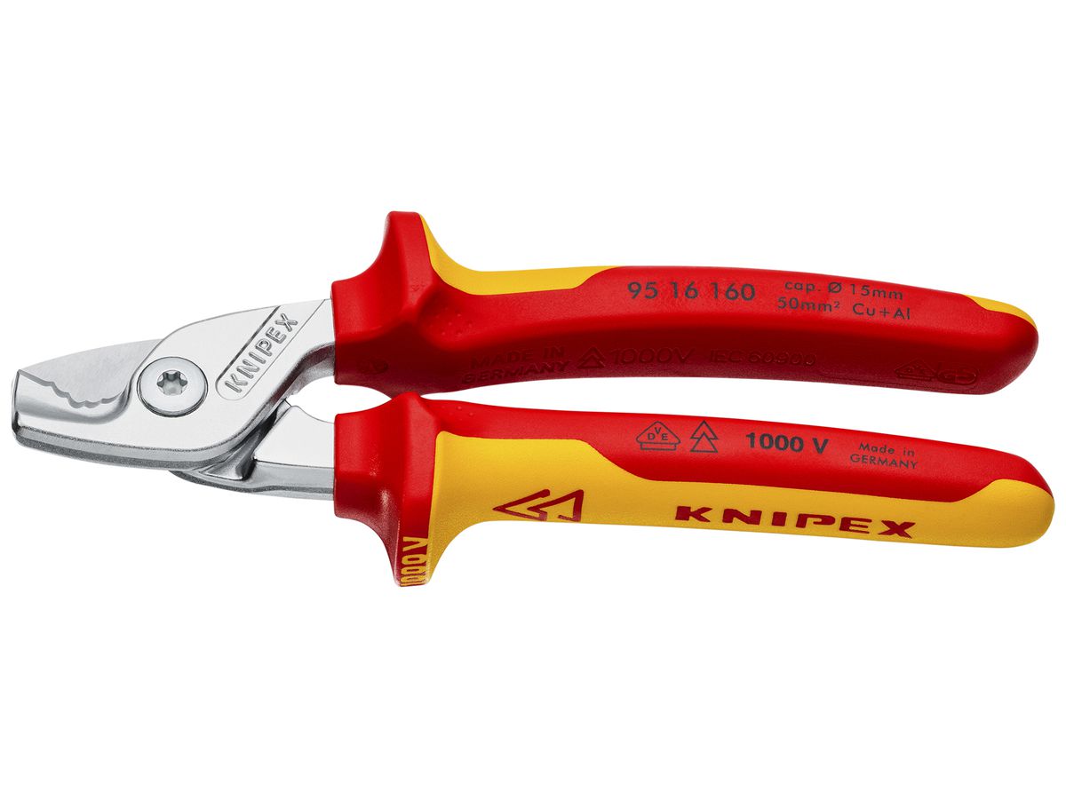 Kabelschere KNIPEX für Ø15mm max VDE 160mm