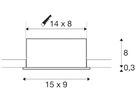 LED-Downlight SLV KADUX Double 14W 1550lm 3000K 38° DIM 150×90mm weiss