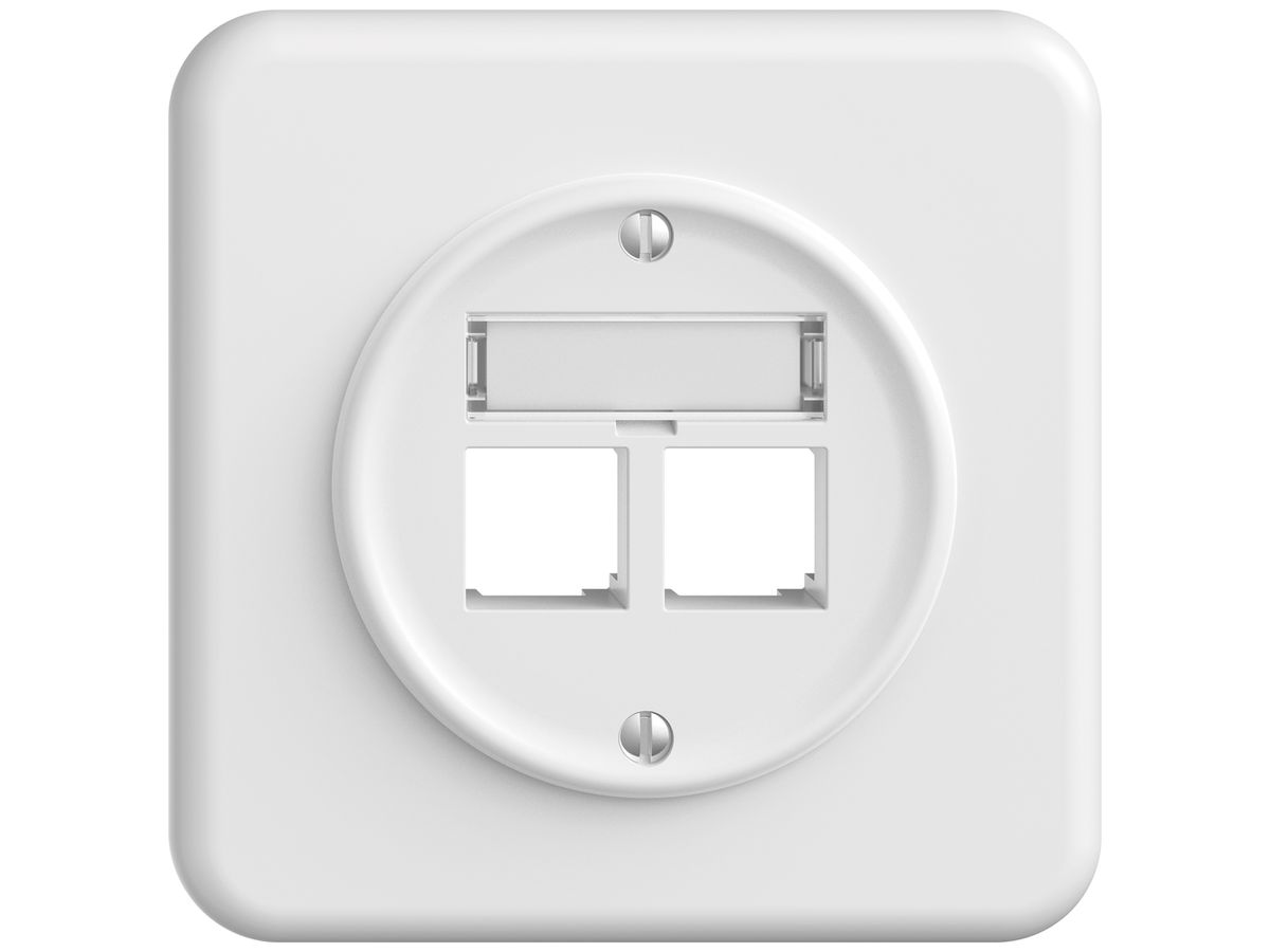 UP-Montageset STANDARDdue EASYNET S-One SNAPFIX® gerade für 2×RJ45 ws
