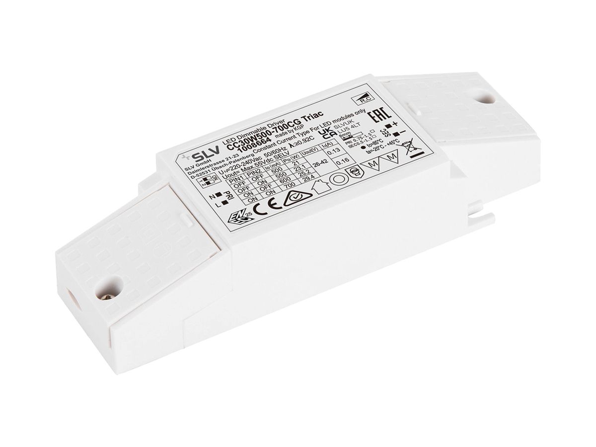 LED-Betriebsgerät SLV 21…29.4W 55V 500…700mA DIM 137.6×44×30mm