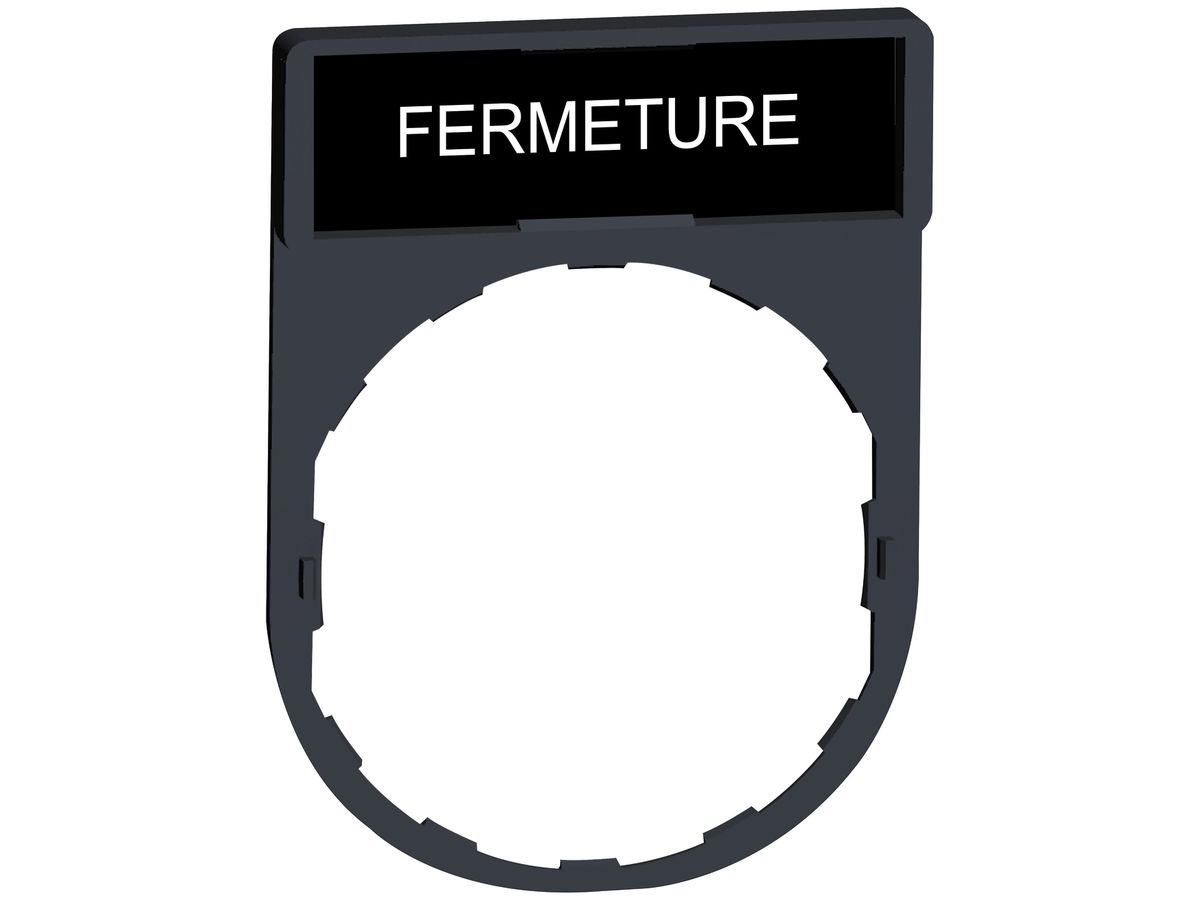 Einlegeschild Schneider Electric Fermeture