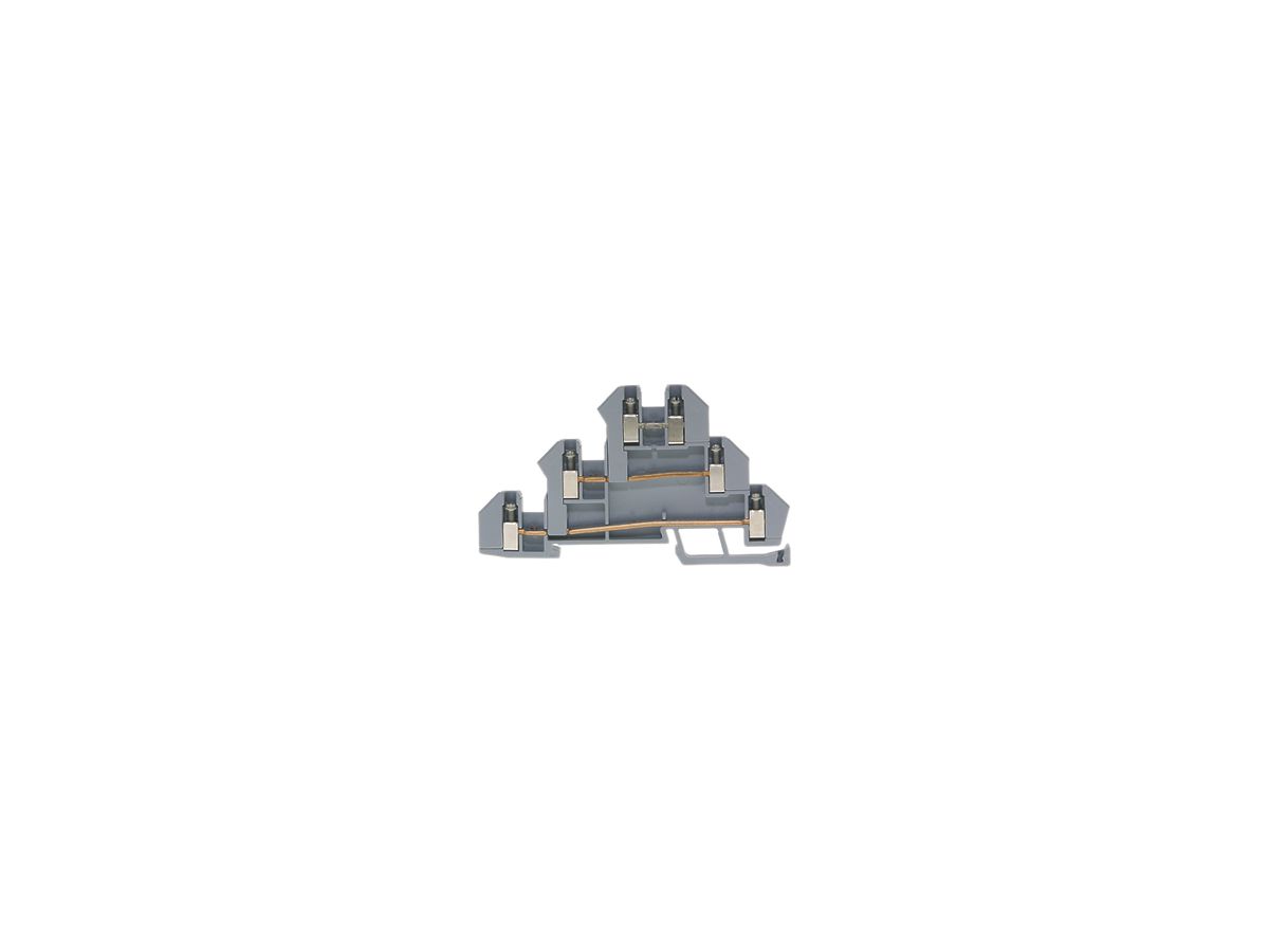 Durchgangs-Reihenklemme Woertz 0.5…2.5mm² 16A 400V Schraub.2×3 TH35/G32 gu