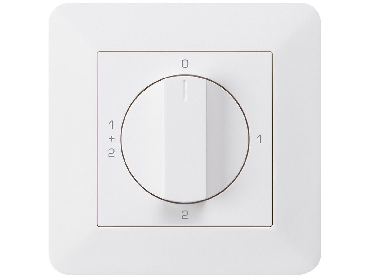 UP-Drehschalter kallysto.trend 1/1L weiss mit Drehgriff