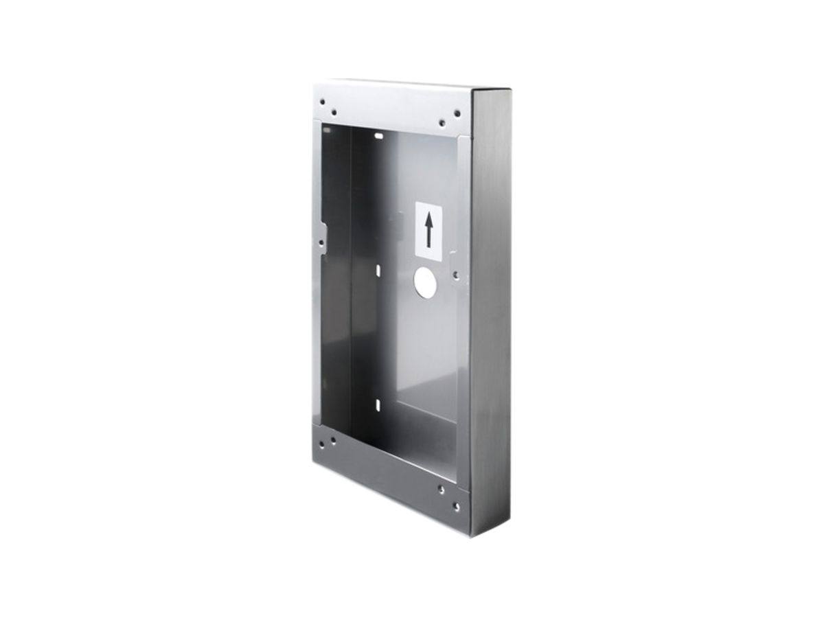 AP-Rahmen <Inox> für 2×2 Taster für Namensschild, H=40mm Aluminium