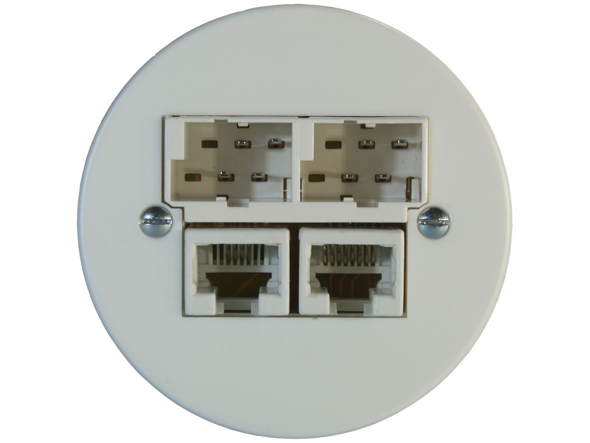 UP-Dose SOHO 2×TT/2×RJ45/u weiss getr.ITplus