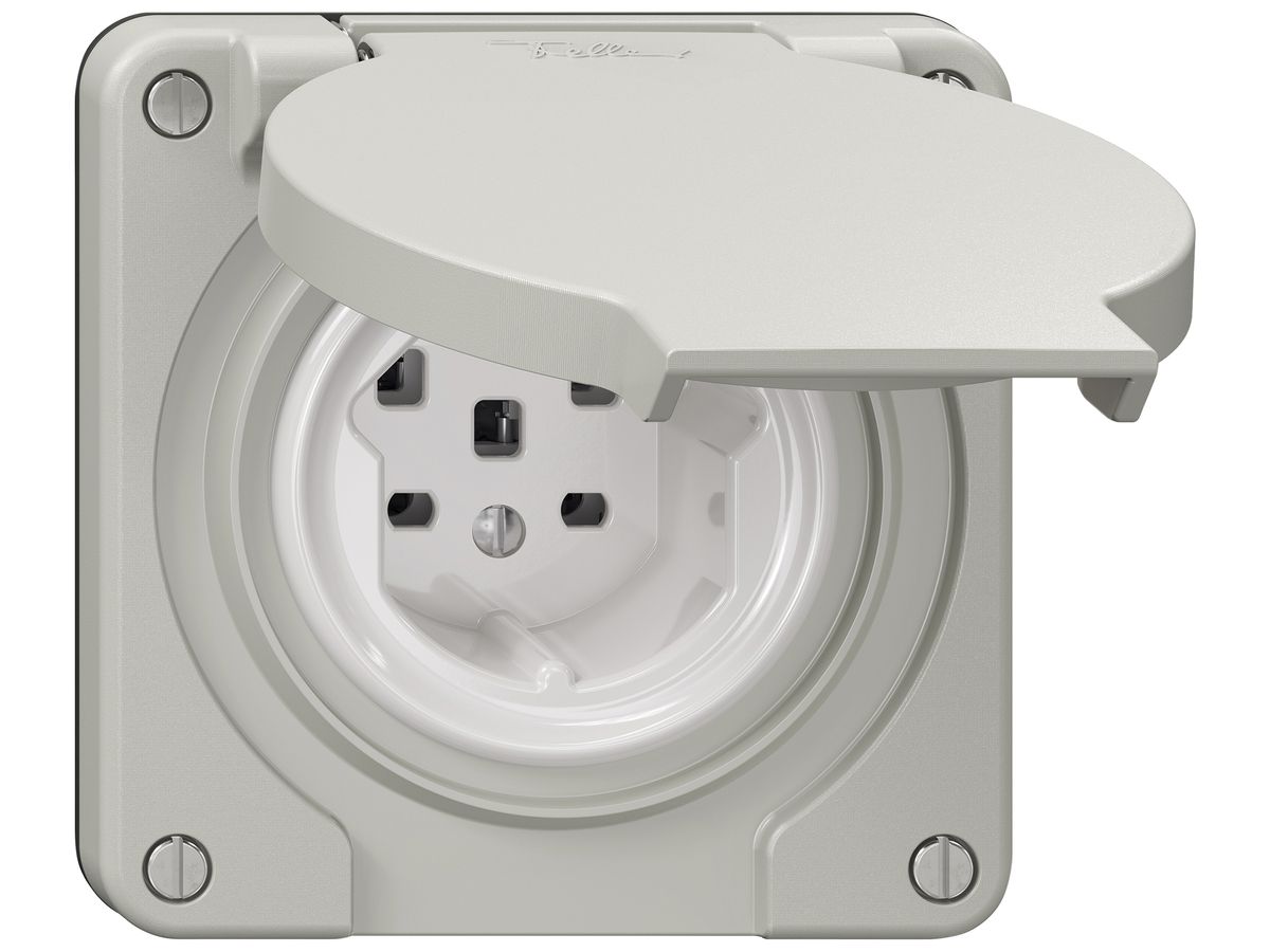 Steckdose NEVO SNAPFIX® 1×T25 16A 440V 87×87×31mm IP21 lgu